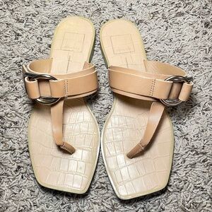 Dolce Vita Ilene Slide Sandal Women's Size 7.5 M, Light Brown Summer‎ Square Toe